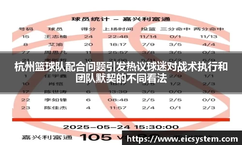 杭州篮球队配合问题引发热议球迷对战术执行和团队默契的不同看法